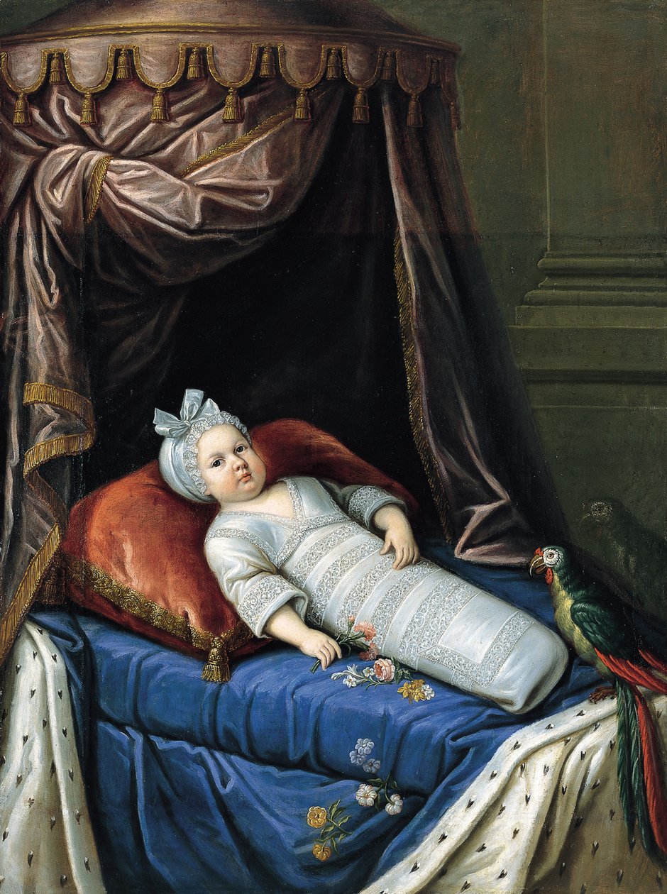 Portræt af Louis XIV 1638-1715 som baby, ca 1638 af Unbekannt