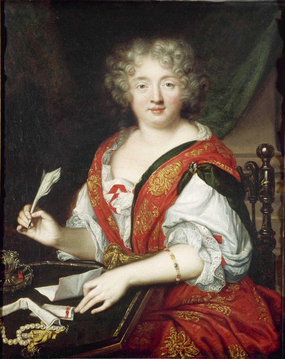 Portræt af Marie de Rabutin-Chantal, Marquise de Sévigné 1626-1696, ca. 1680. af Unbekannt