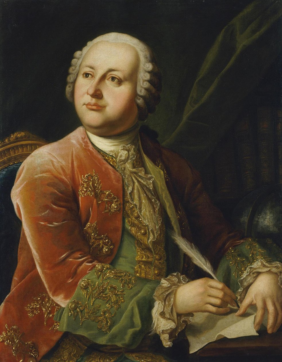 Portræt af Mikhail V. Lomonosov 1711-1765, anden halvdel af det 18. århundrede af Unbekannt
