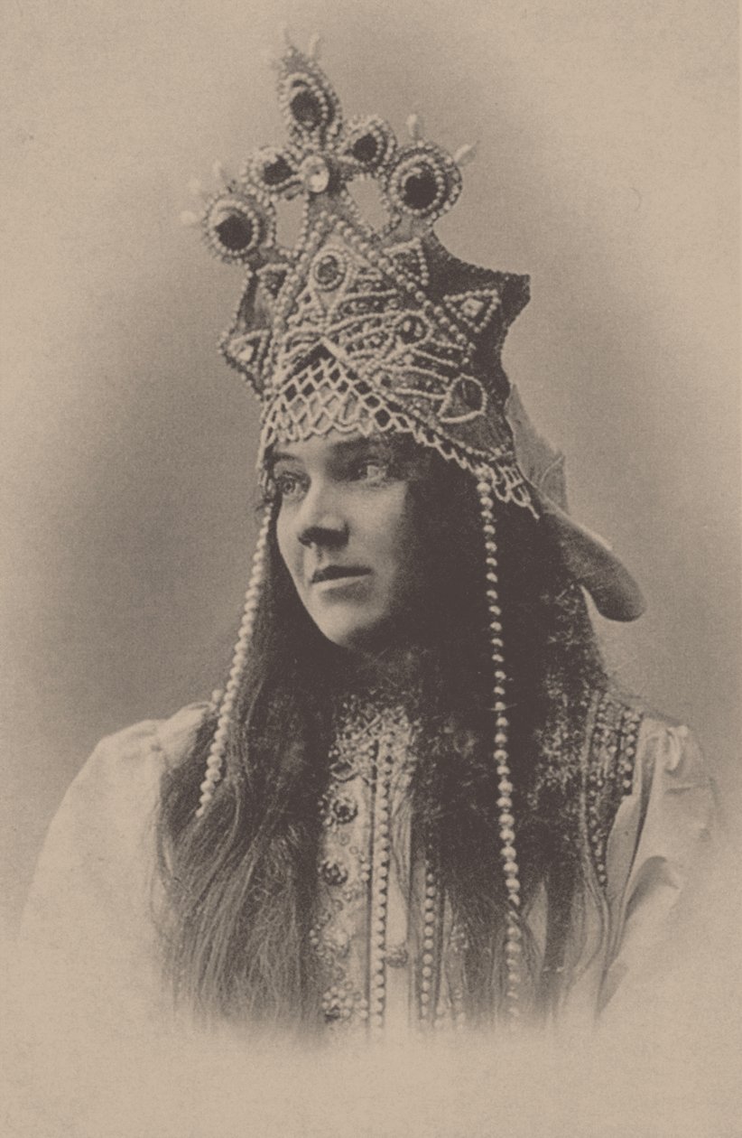Portræt af Nadezhda Ivanovna Zabela-Vrubel 1868-1913 med Marfa i operaen The Zar