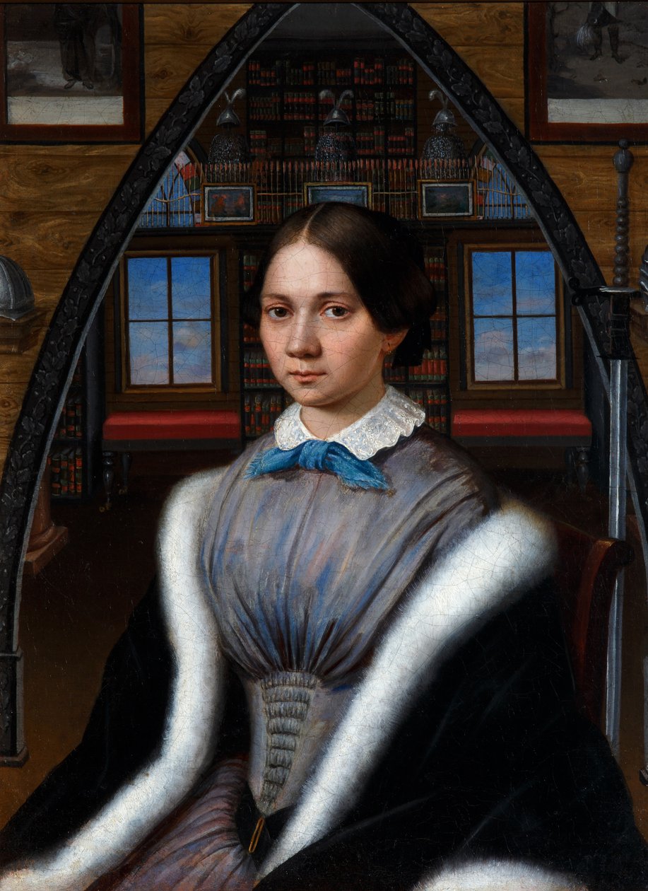 Portræt af Natalia Nikolaevna Korsakova, ca. 1849 af Unbekannt