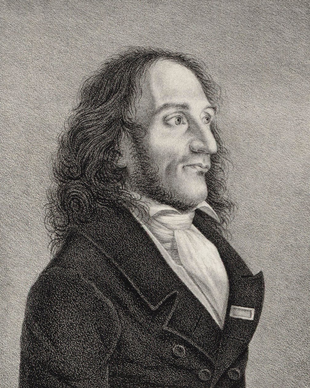 Portræt af Niccolò Paganini 1782-1840, ca. 1830 af Unbekannt