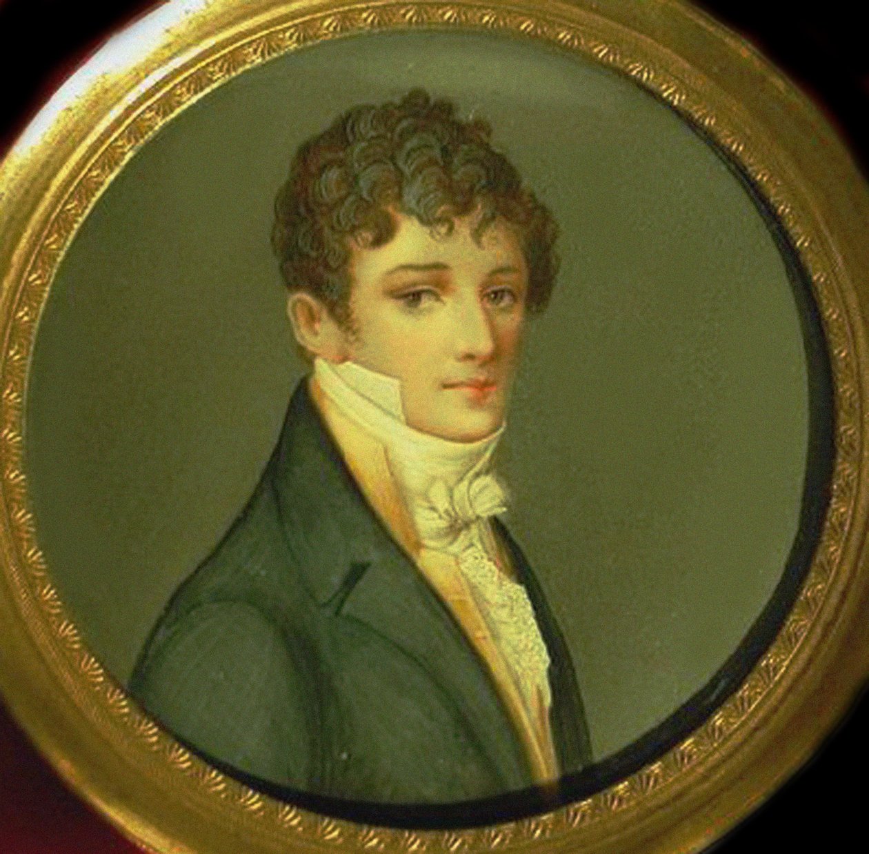Portræt af Nikolay Afanasyevich Goncharov 1787-1861, Natalya Pushkinas far af Unbekannt