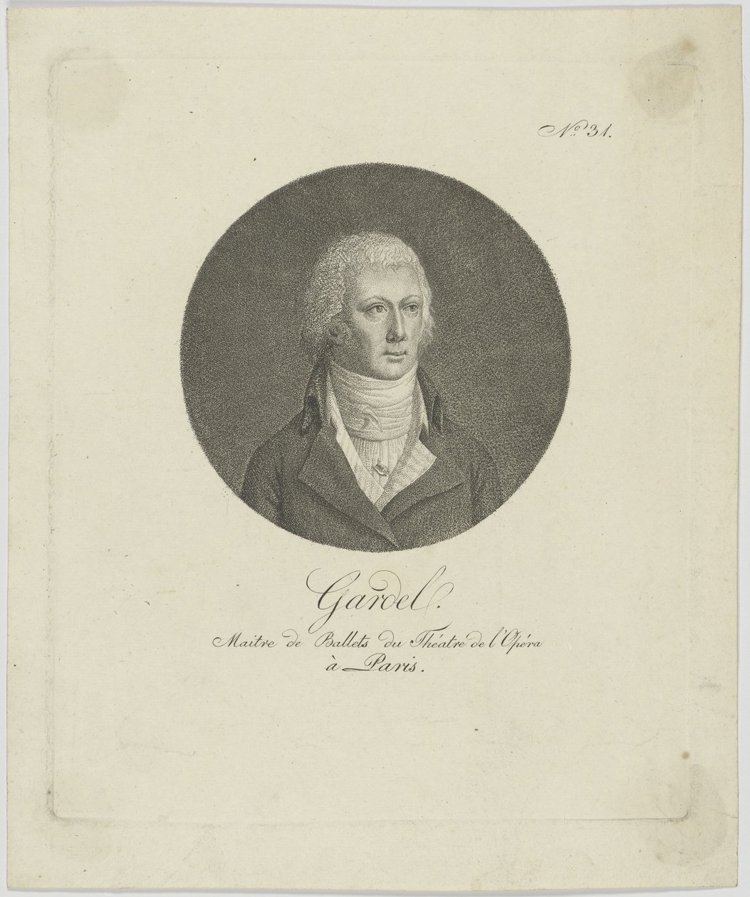 Portræt af Pierre-Gabriel Gardel 1758-1840, ca. 1787. af Unbekannt
