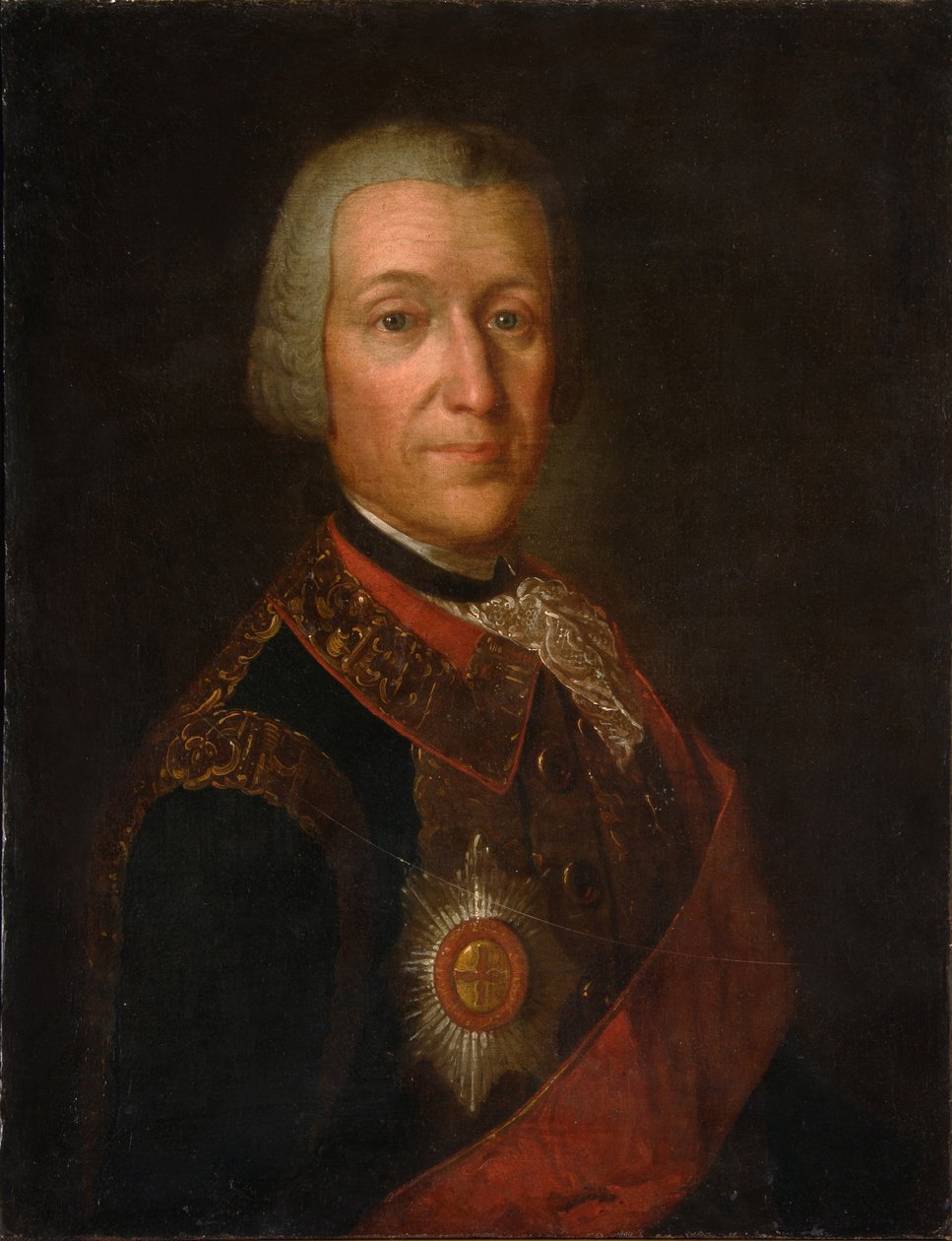 Portræt af prins Fjodor Ivanovich Golitsyn 1700-1759, 1750
