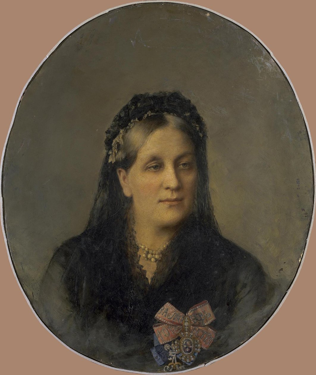 Portræt af prinsesse Maria Alexandrovna Dolgorukaya, født Apraxina 1816-1892, anden halvdel af de 19. af Unbekannt