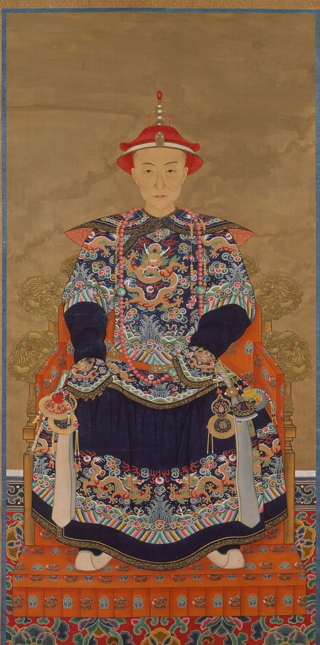 Portræt af Qianlong-kejser som en ung mand, 1800-tallet. af Unbekannt