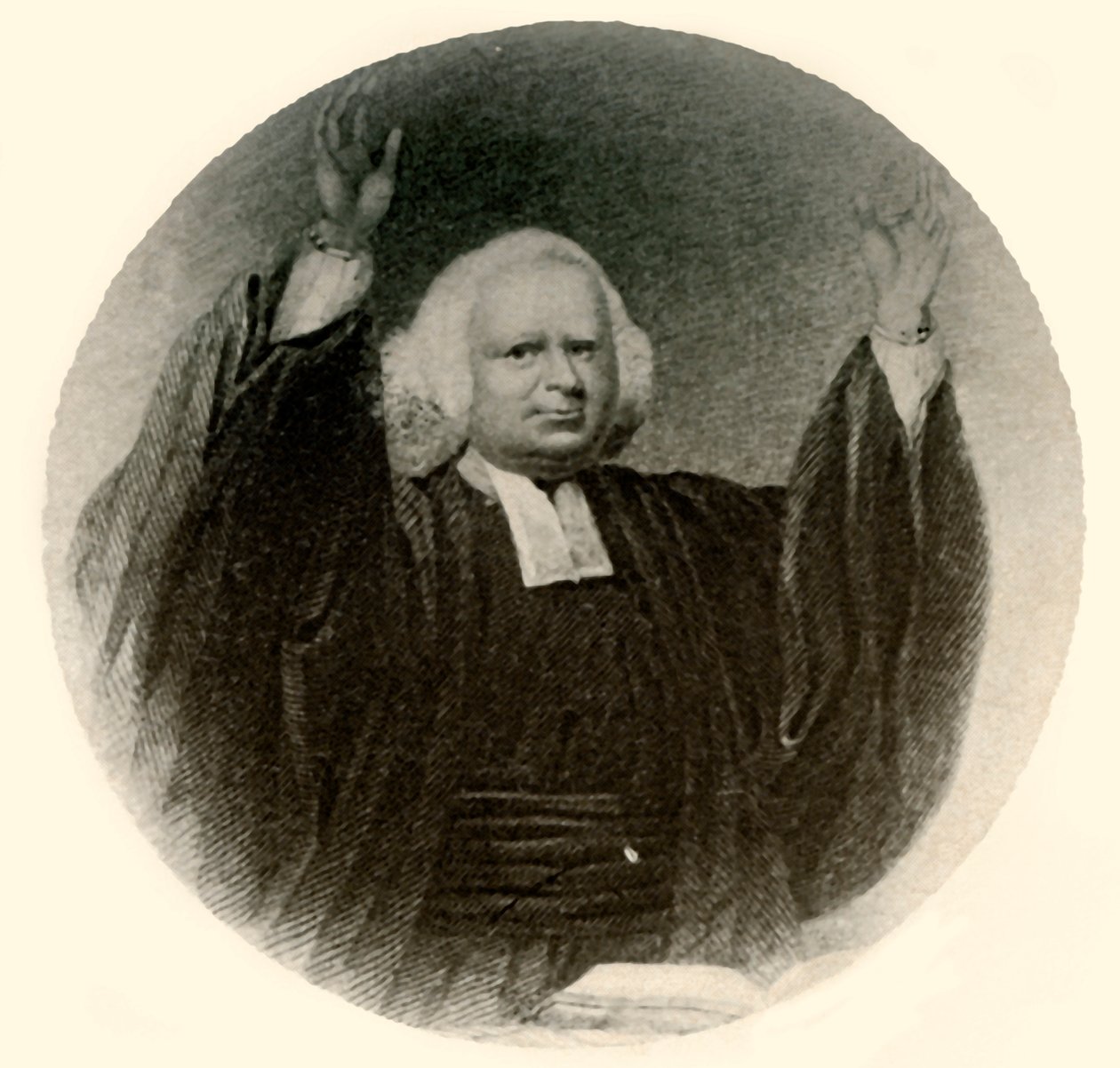 Portræt af pastor George Whitefield i kjole og paryk båret i New England, c1750, 1937. af Unbekannt