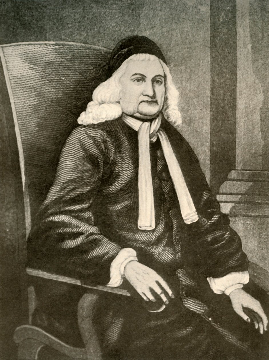 Portræt af Samuel Sewall, i periwig og lang frakke, c1700-1720, 1937. af Unbekannt