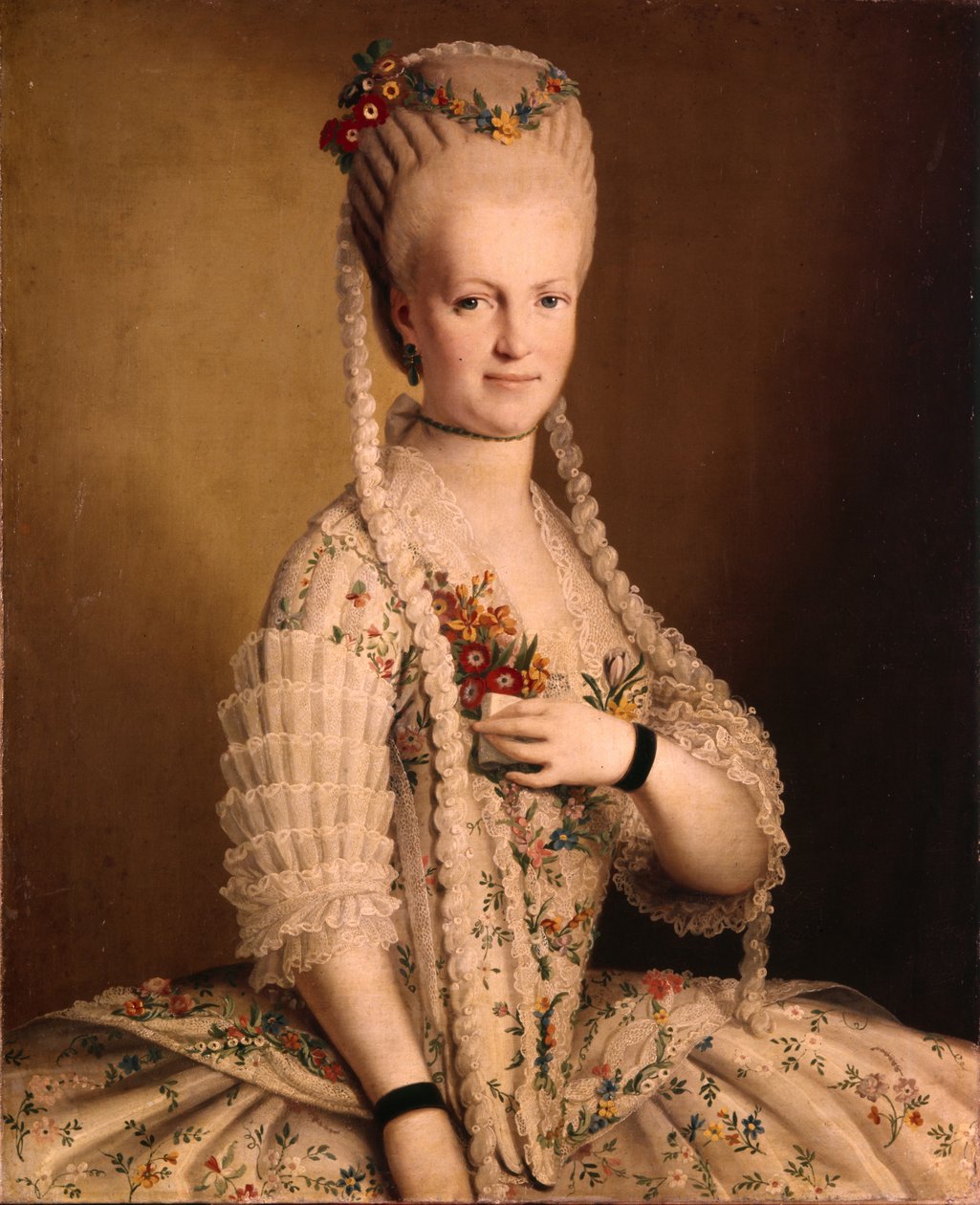 Portræt af Sarah Greigh 17521793, hustru til admiral Samuel Greigh, 1775 af Unbekannt