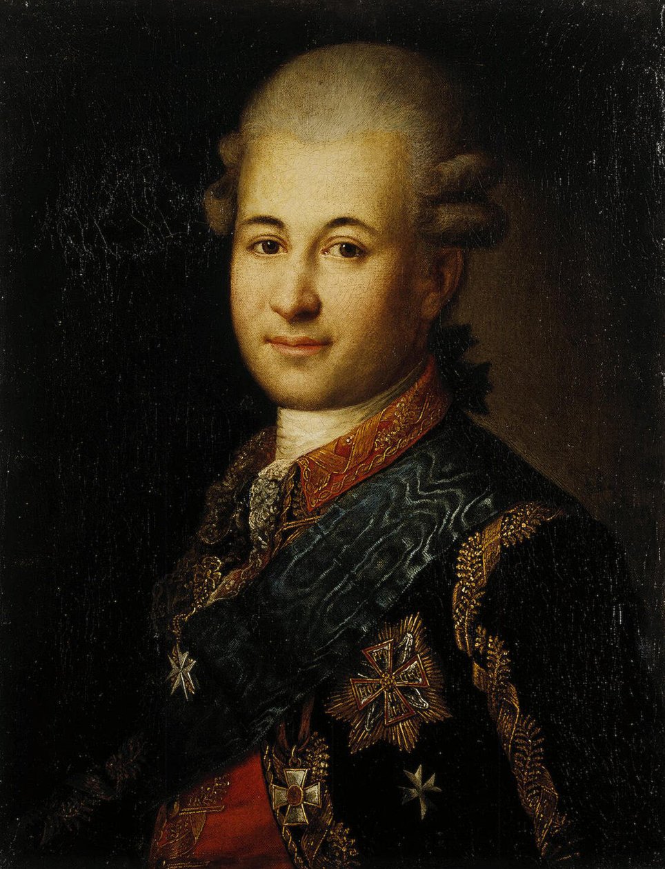 Portræt af Semyon Zorich 1745-1799, Katarina den Stores favorit, slutningen af det 18. århundrede. af Unbekannt