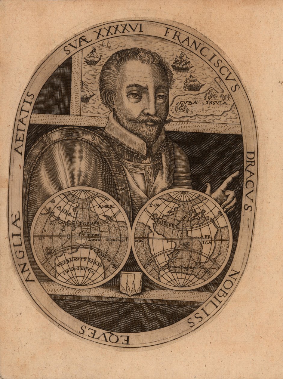 Portræt af Sir Francis Drake, 1596. af Unbekannt
