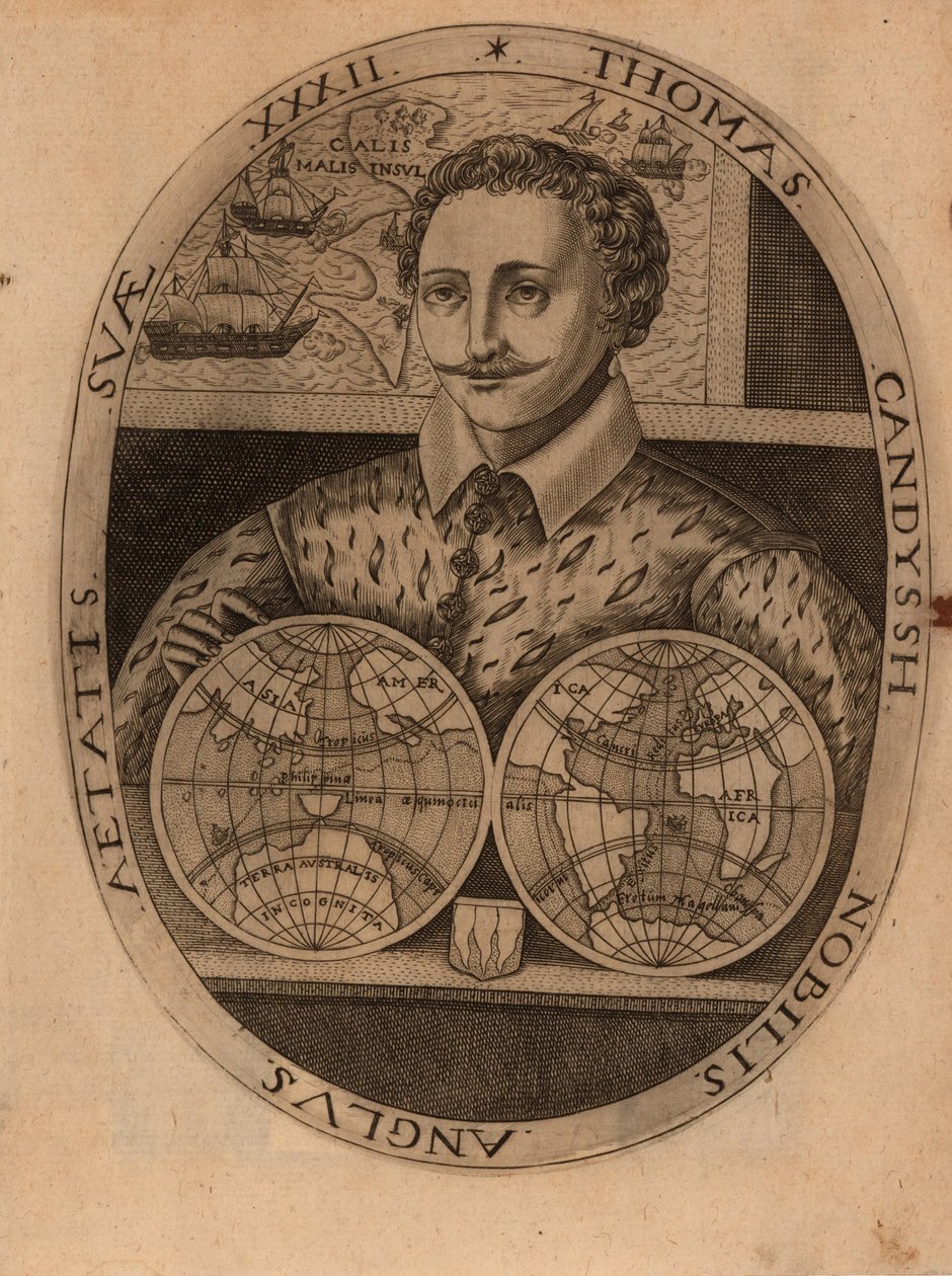 Portræt af Sir Thomas Cavendish 1560-1592, 1596. af Unbekannt