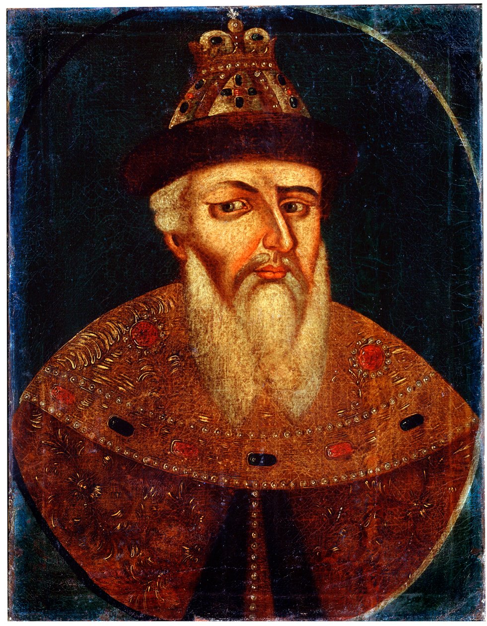 Portræt af zar Ivan IV den Forfærdelige, begyndelsen af det 18. århundrede af Unbekannt