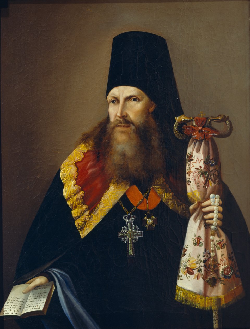 Portræt af Varlaam Denisov, ærkebiskop af Ural 1804-1873, midten af det 19. århundrede. af Unbekannt