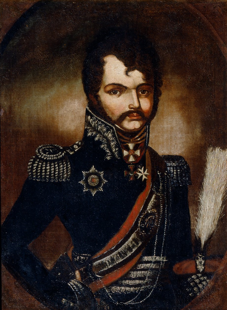 Portræt af Vasily Orlov-Denisov 1775-1843 af Unbekannt