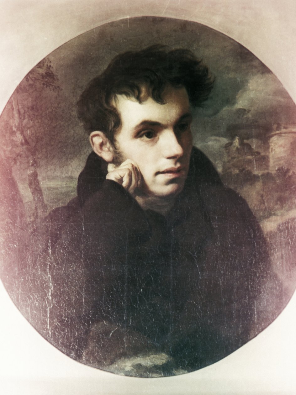 Portræt af Vasily Zhukovsky, digter og ven af Alexander Pushkin, Maleri af O, Kiprensky af Unbekannt