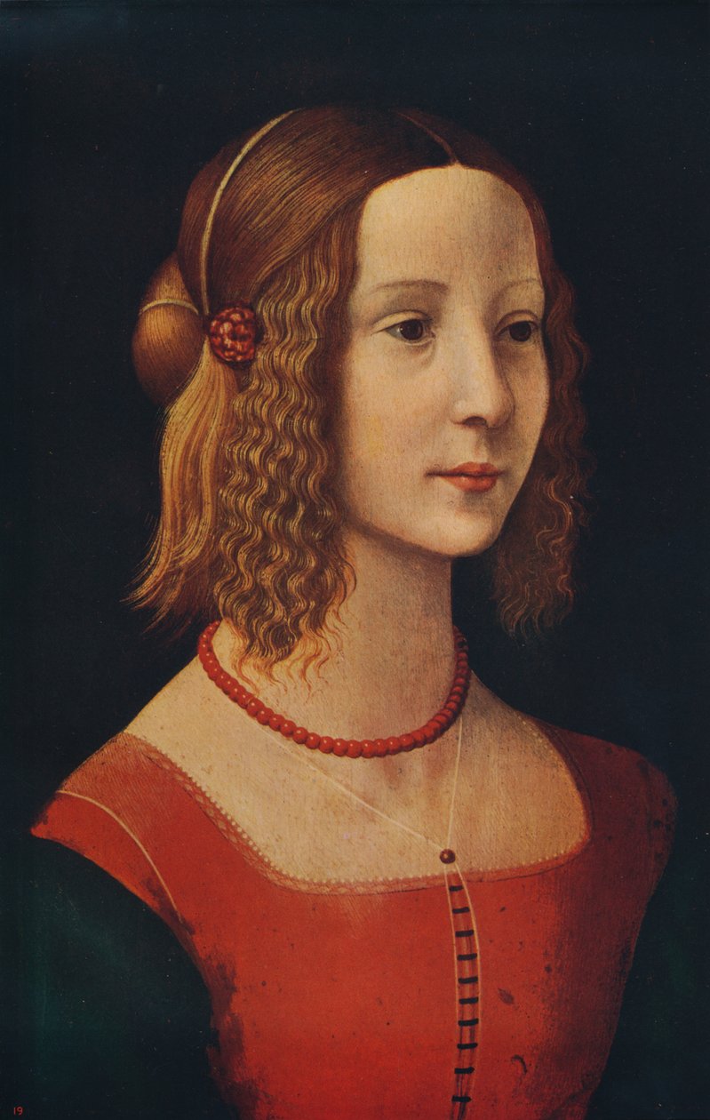 Portræt af en pige, c1490, c1915 af Unbekannt