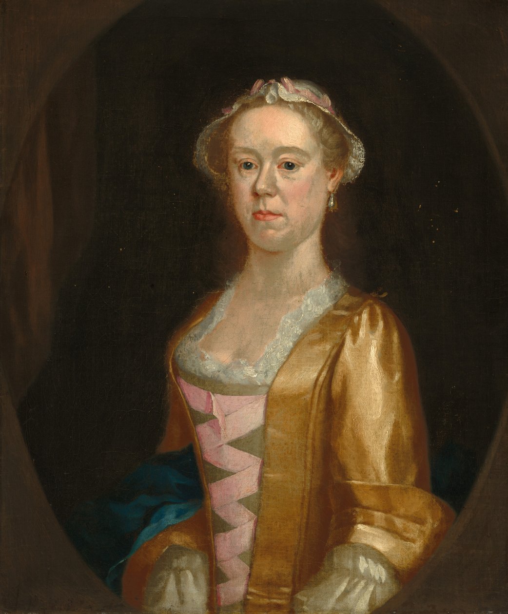 Portræt af en dame, ca. 17301750. af Unbekannt