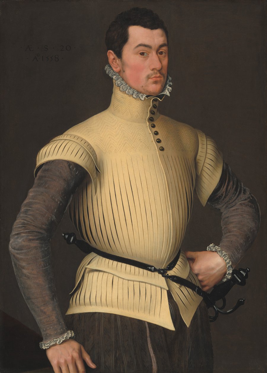 Portræt af en ung mand, 1558. af Unbekannt