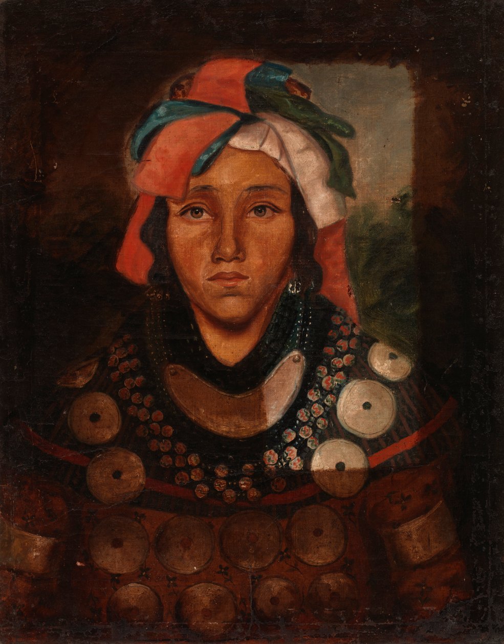Portræt af en ung mand Seminole Indian, ca. 1841-1845. af Unbekannt