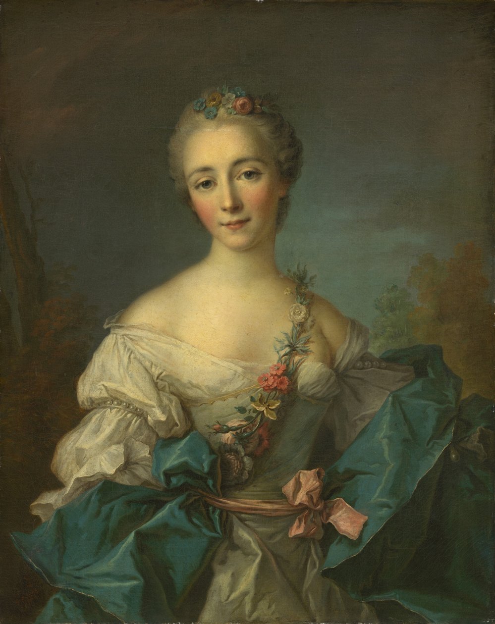 Portræt af en ung kvinde, 17501760. af Unbekannt