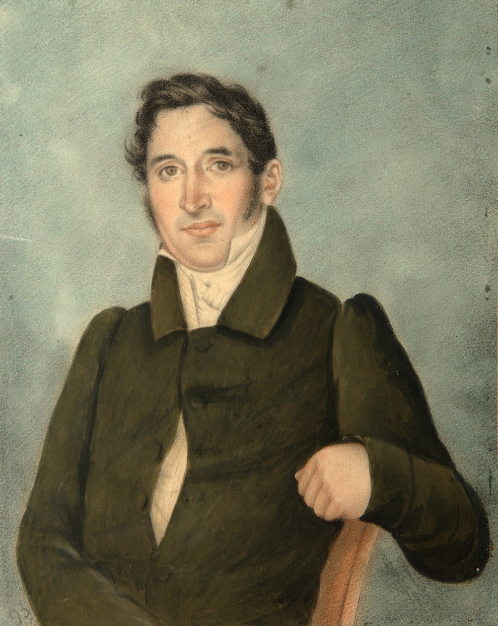 Portræt af en mand iført en frakke Poltoratsky, 1820