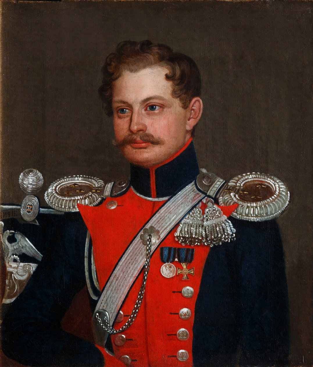 Portræt af en stabskaptajn ved 3. Elisavetgrad Husarregiment, 1837 af Unbekannt