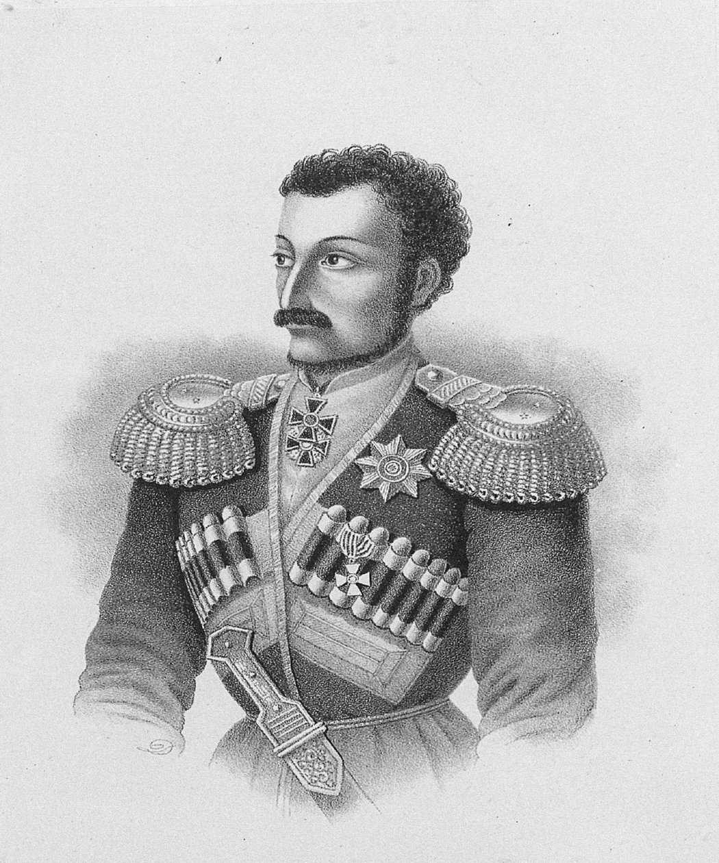 Portræt af generalmajor Nikolay Sleptsov 18151851, 1877 af Unbekannt