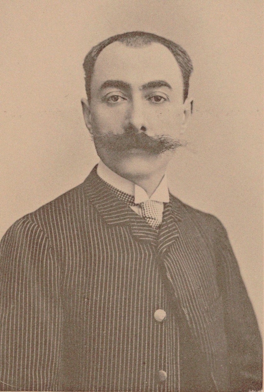 Portræt af pianist og komponering af André Messager 1853-1929. af Unbekannt