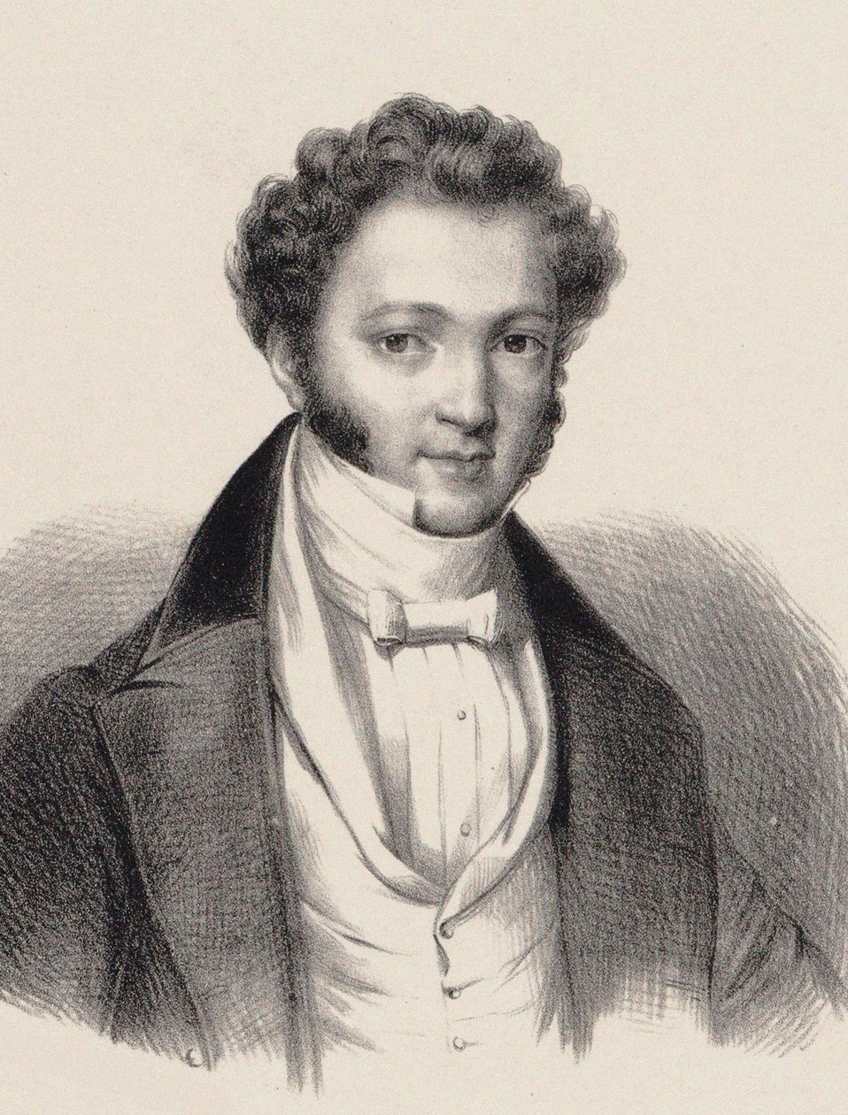 Portræt af pianist og komponist Ignaz Moscheles 1794-1870, af Unbekannt