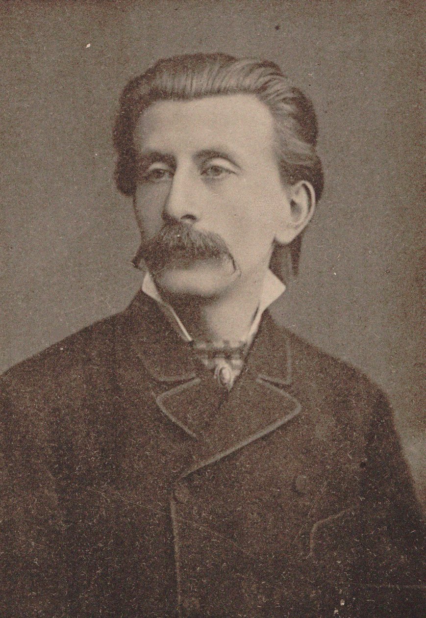 Portræt af pianist og komponist Moritz Moszkowski 1854-1925, ca. 1886-1890. af Unbekannt