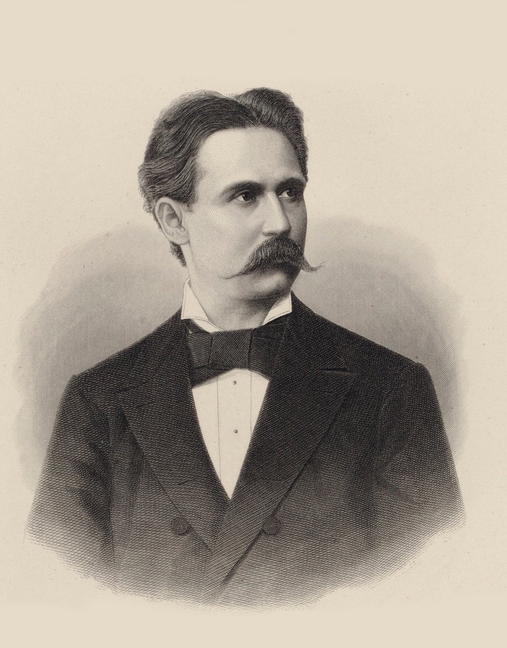 Portræt af pianist og komponist Xaver Scharwenka 1850-1924, ca. 1880. af Unbekannt