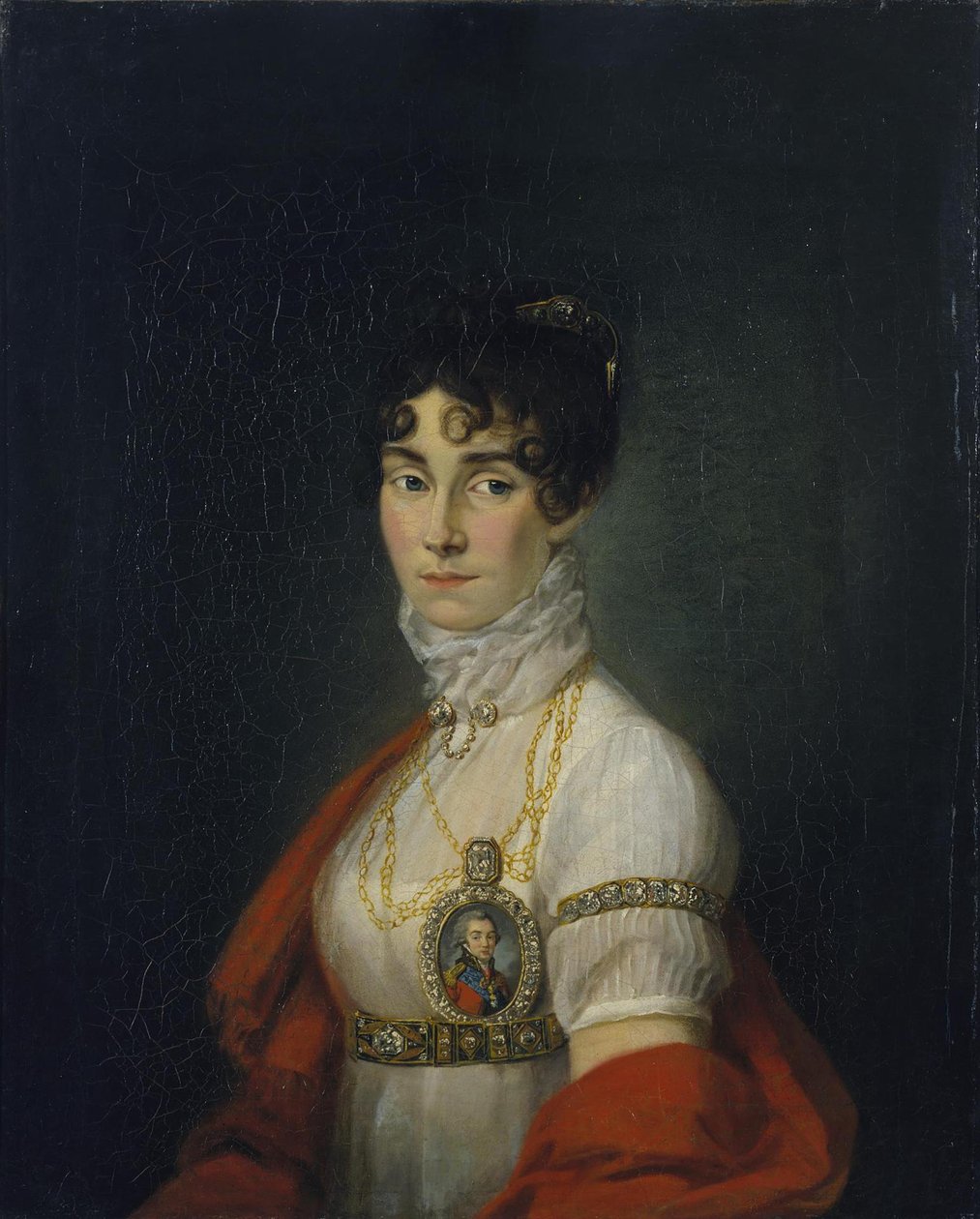 Portræt af astressen og sangerinden, Contess Praskovya Sheremeteva Zhemchugova 1768-1803, Airlie af Unbekannt