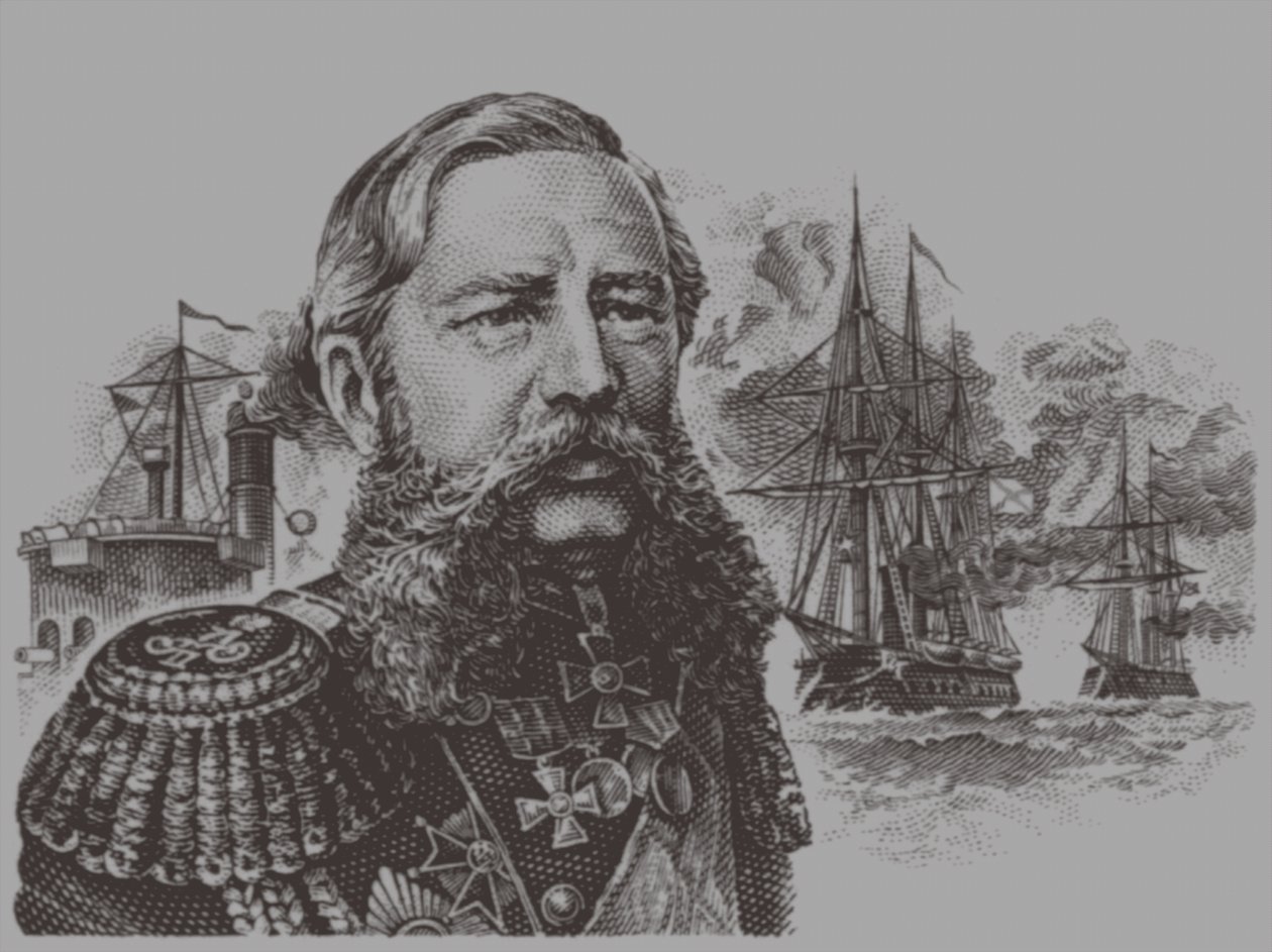 Portræt af admiral Grigory Ivanovich Butakov 1820-1882, 20. århundrede af Unbekannt