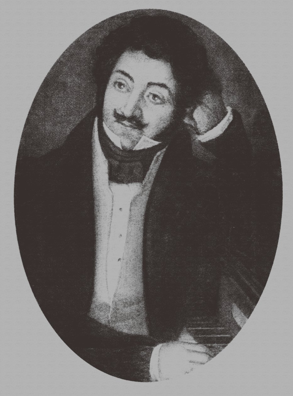 Portræt af komponisten Alexander Aleksandrovich Alyabyev 1787-1851, 1810