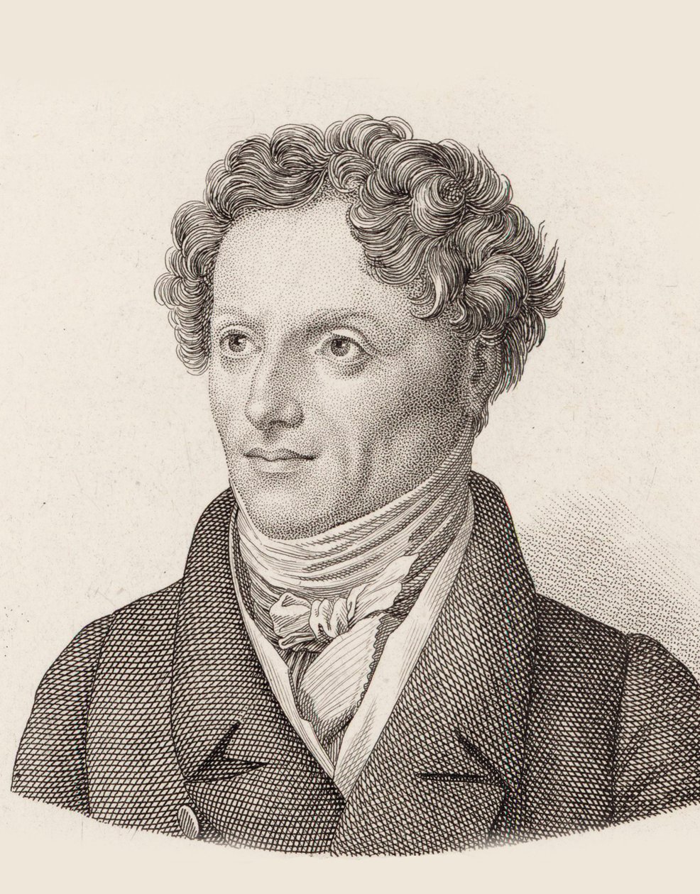 Portræt af komponisten Francesco Morlacchi 1784-1841. af Unbekannt