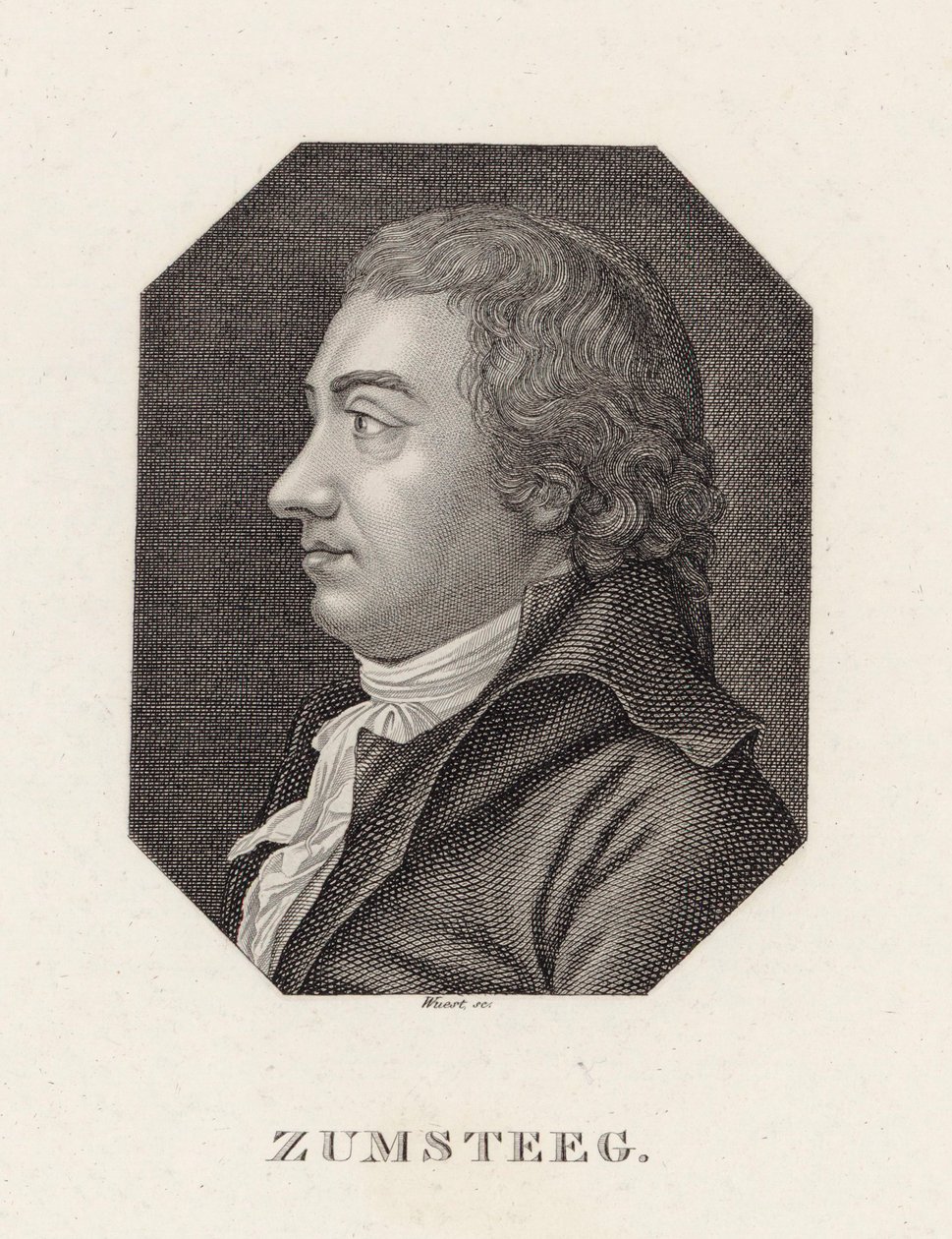 Portræt af komponisten Johann Rudolf Zumsteeg 1760-1802, ca. 1800. af Unbekannt