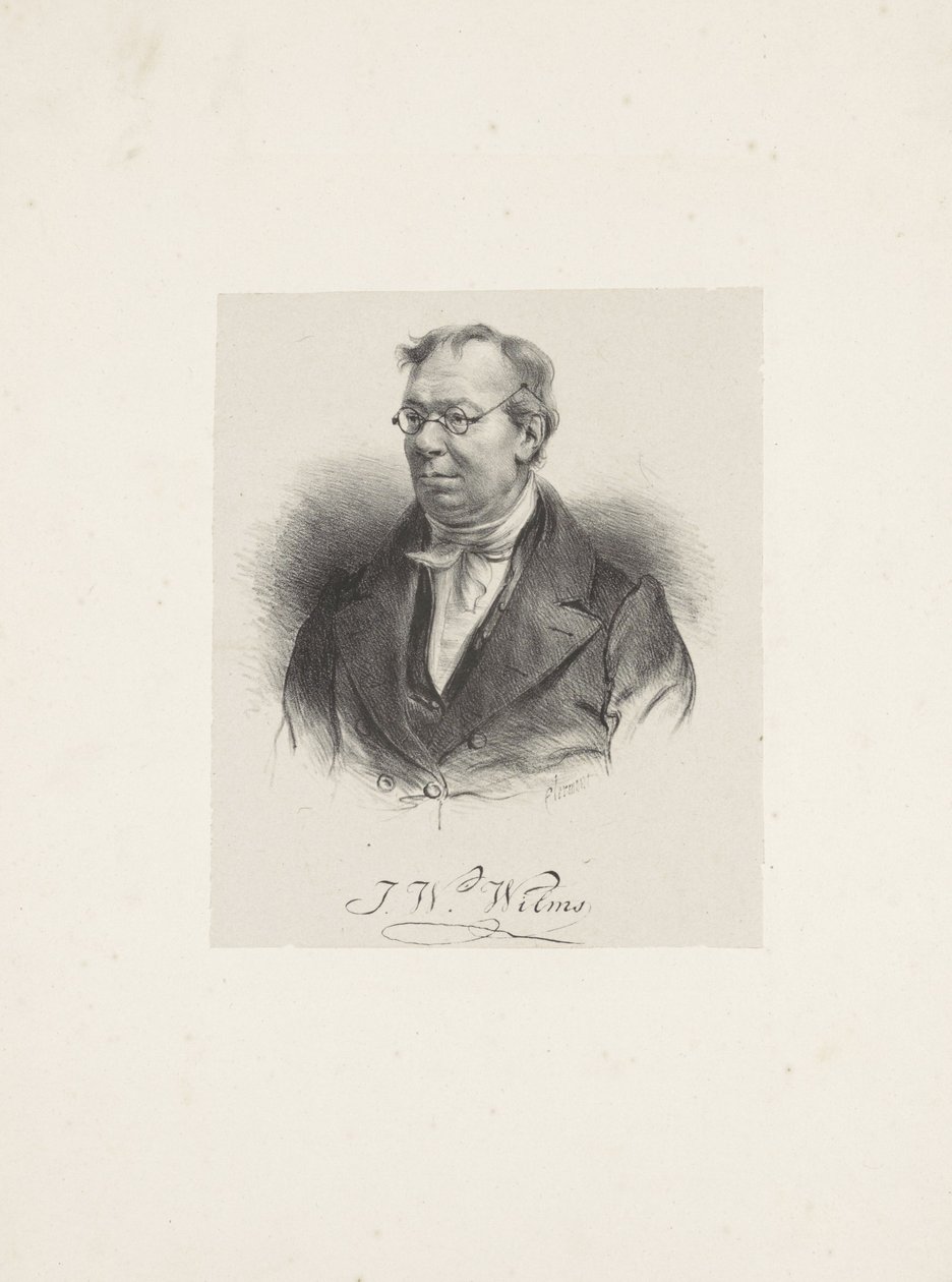 Portræt af komponisten Johann Wilhelm Wilms 1772-1847, 1835. af Unbekannt