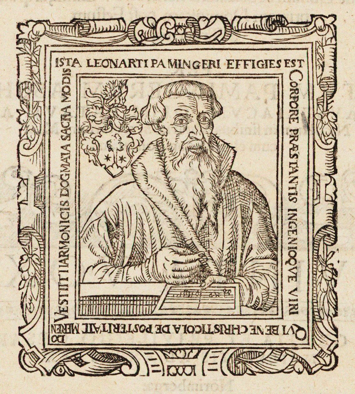 Portræt af komponisten Leonhard Paminger 1495-1567, 1573. af Unbekannt