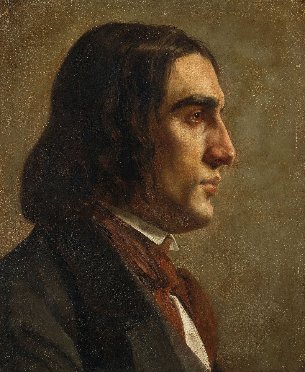 Portræt af komponisten Robert Schumann 1810-1856, ca. 1840. af Unbekannt