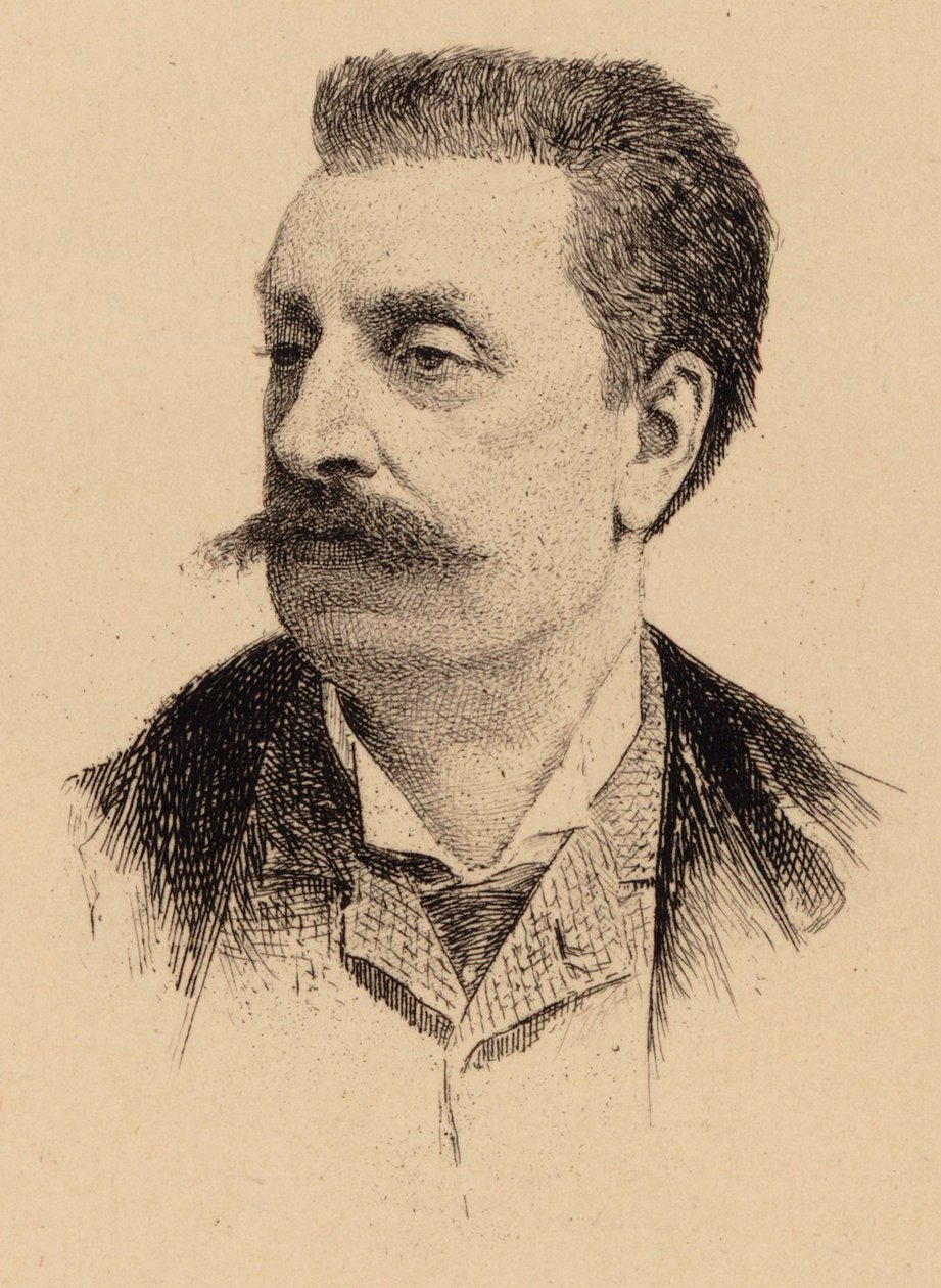 Portræt af komponisten Victorin de Joncières 1839-1903. af Unbekannt