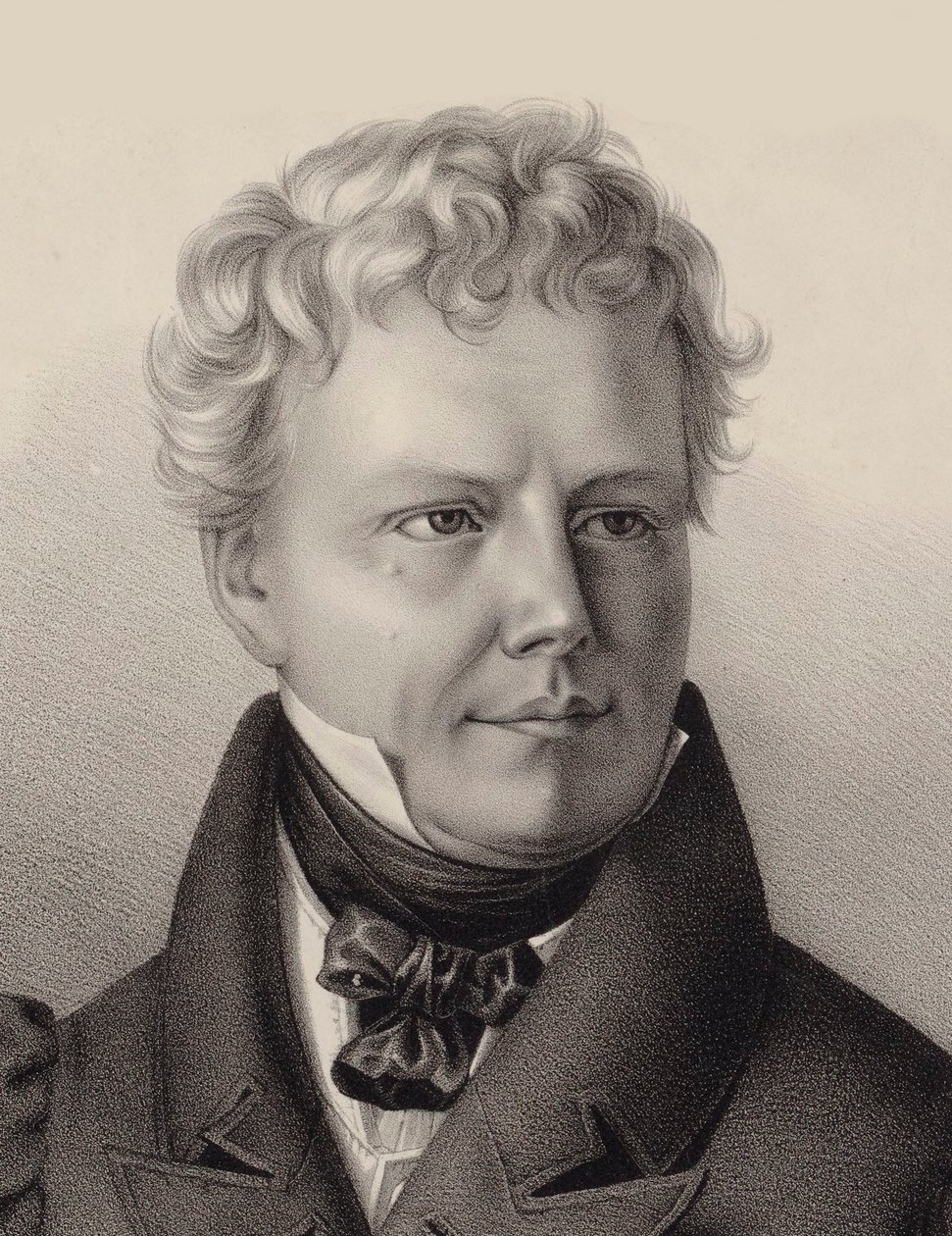 Portræt af komponisten Xaver Schnyder von Wartensee 1786-1868, 1832. af Unbekannt