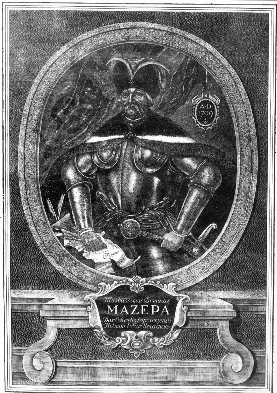 Portræt af Hetman Ivan Mazepa 1639-1709, 1709 af Unbekannt