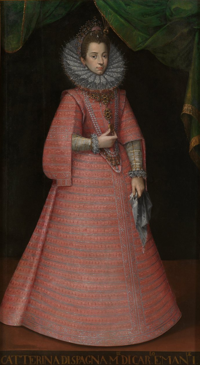 Portræt af infantaen Catherine Michelle af Spanien 1567-1597 af Unbekannt