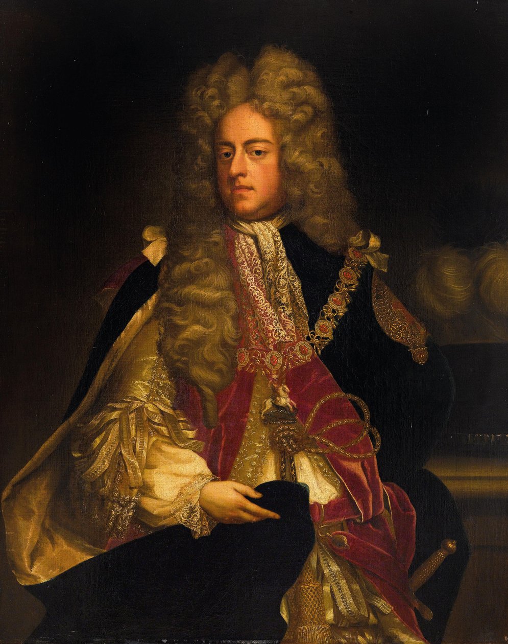 Portræt af kong George I af Storbritannien 1660-1727, første tredjedel af det 18. af Unbekannt