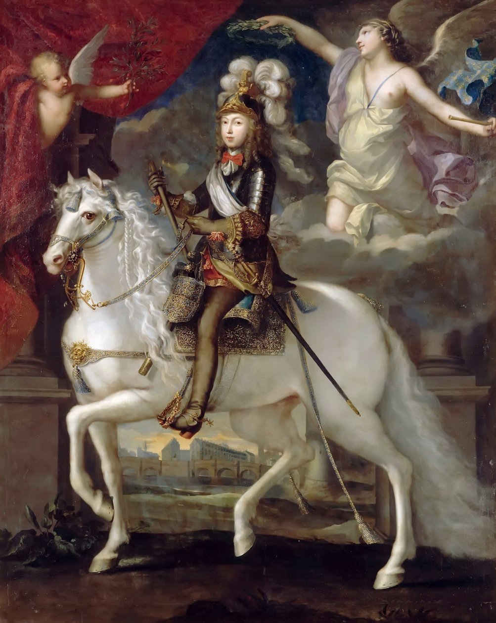 Portræt af kong Ludvig XIV 16381715 som et barn af Unbekannt