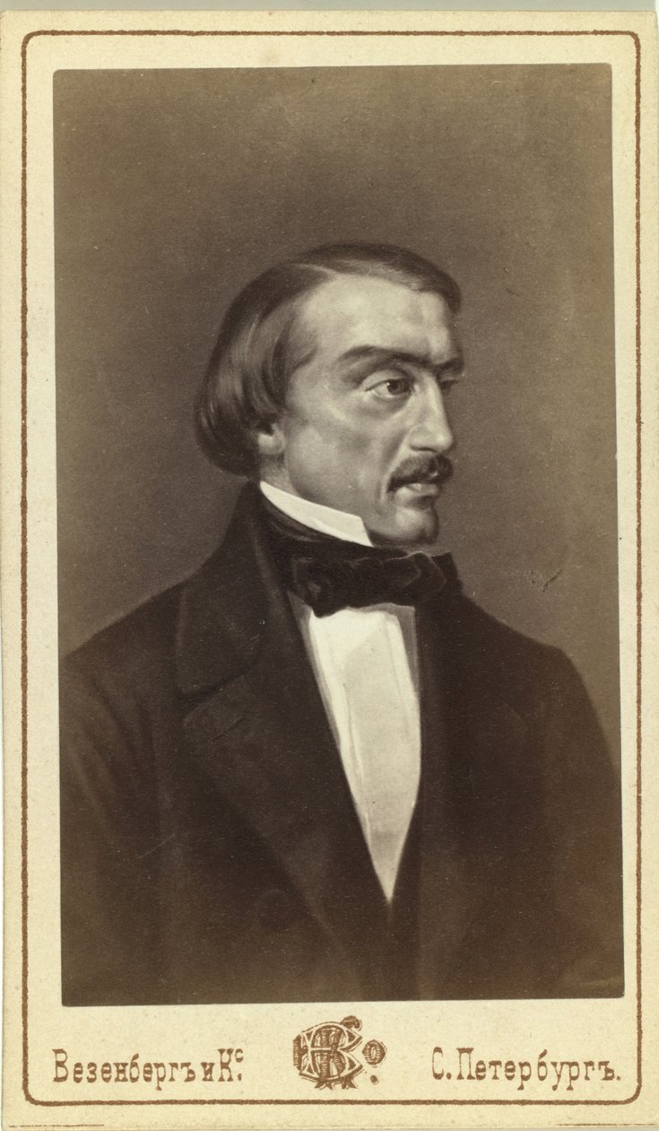 Portræt af litteraturkritikeren og filosoffen Vissarion G. Belinsky 1811-1848 af Unbekannt