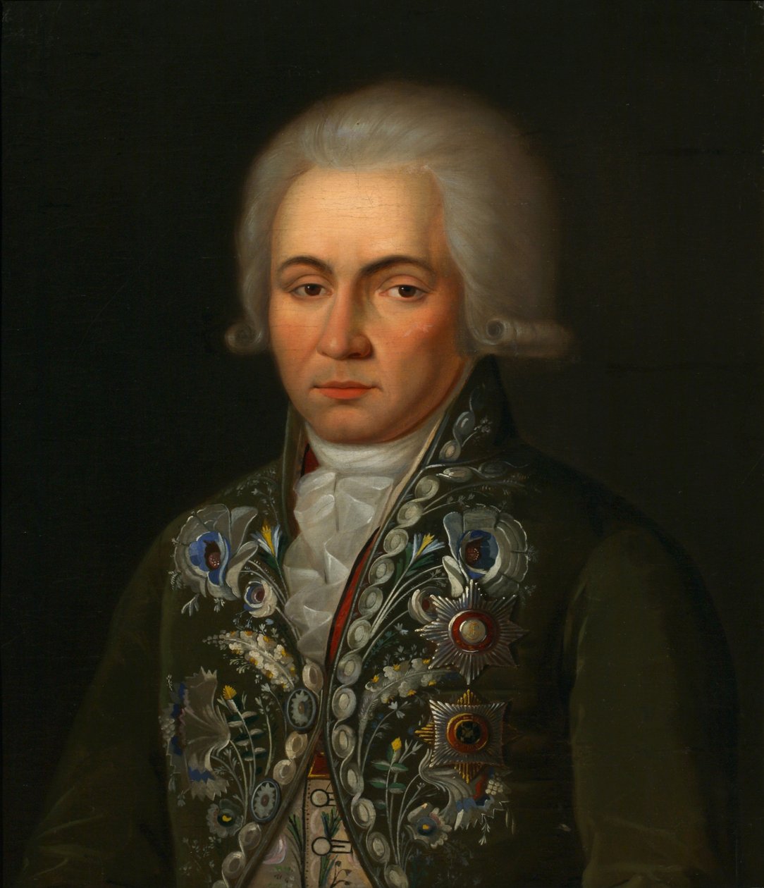 Portræt af digteren Gavrila R. Derzhavin 1743-1816, 1790