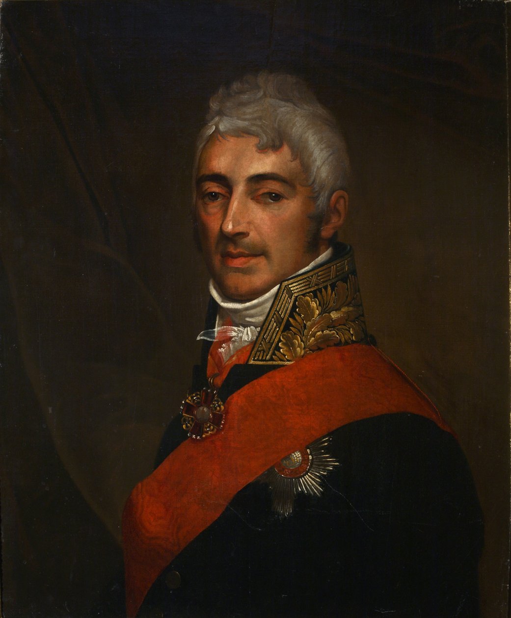 Portræt af digteren Ivan Ivanovich Dmitriev 1760-1837, 1810
